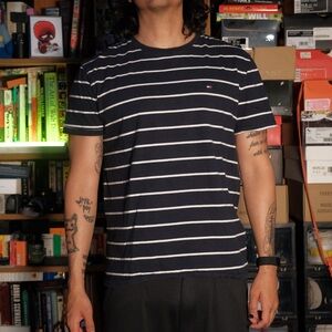 Tommy Hilfiger Men's Navy Striped T-Shirt